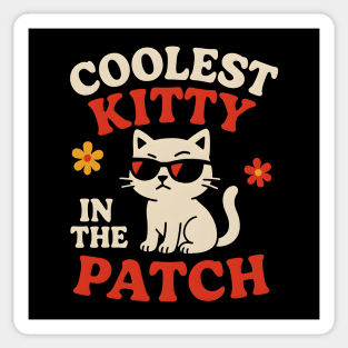 Coolest Kitty in the Patch Cute Cat Halloween Humor Graphic Sticker